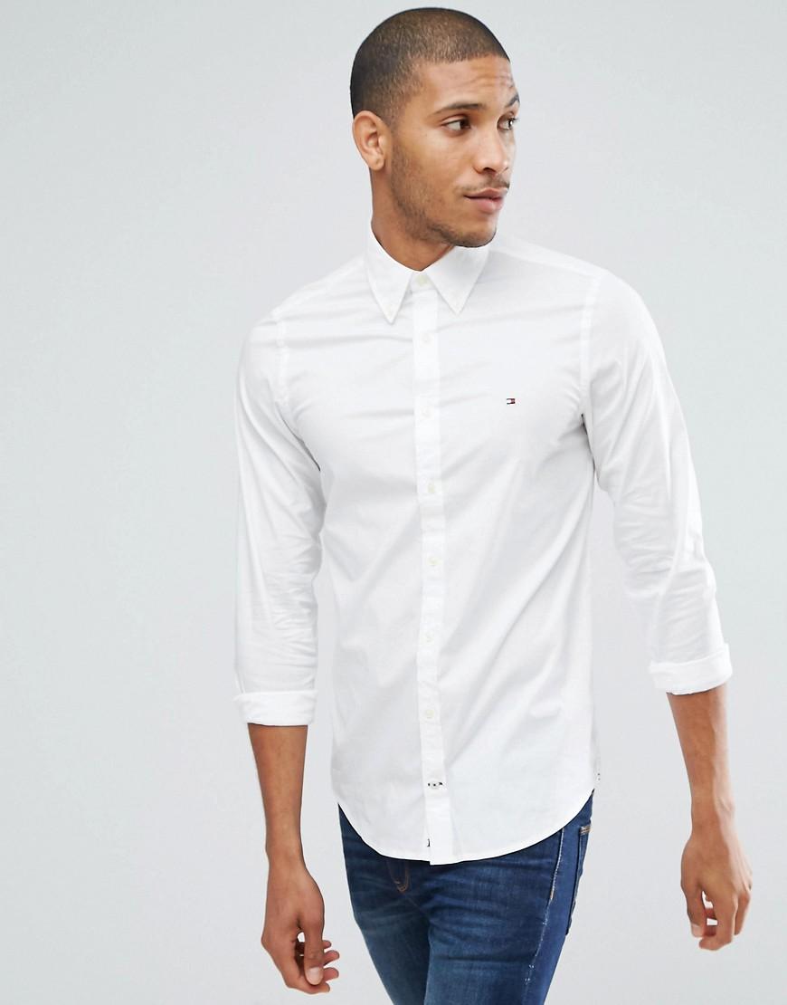tommy hilfiger stretch slim oxford shirt