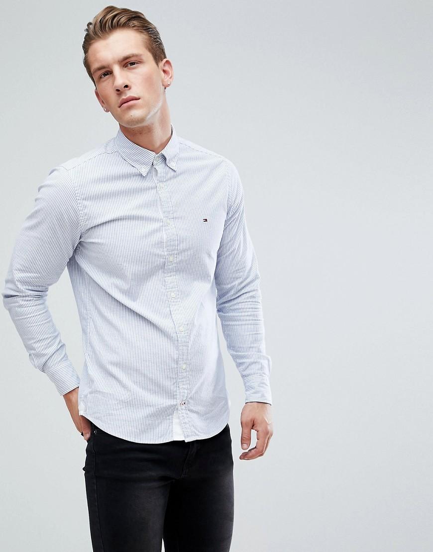 tommy hilfiger blue oxford shirt