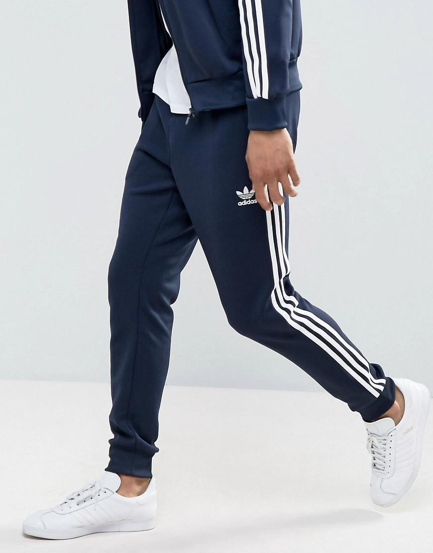 adidas originals superstar track pants navy