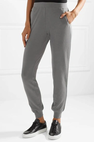 Shop Atm Anthony Thomas Melillo Cotton-blend Terry Track Pants In Gray
