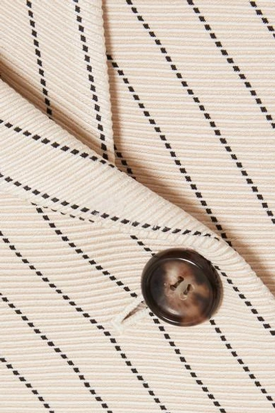 Shop Altuzarra Fenice Pinstriped Ottoman Blazer In Cream