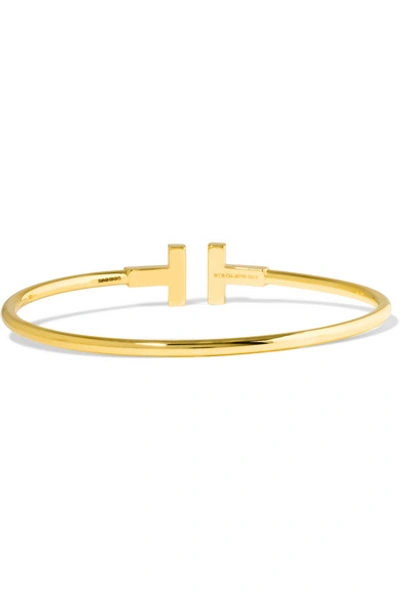 Shop Tiffany & Co T Wire 18-karat Gold Cuff