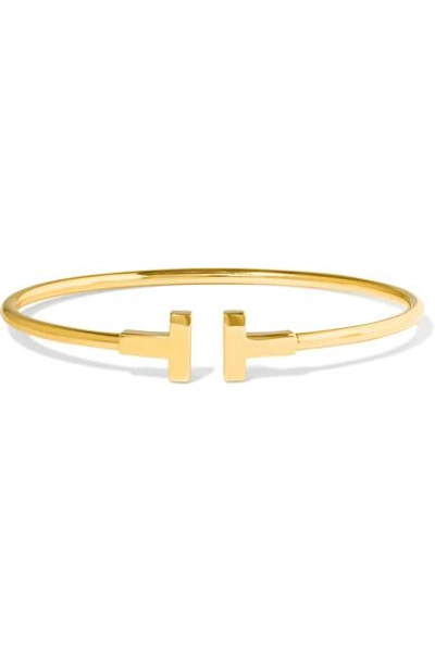 Shop Tiffany & Co T Wire 18-karat Gold Cuff