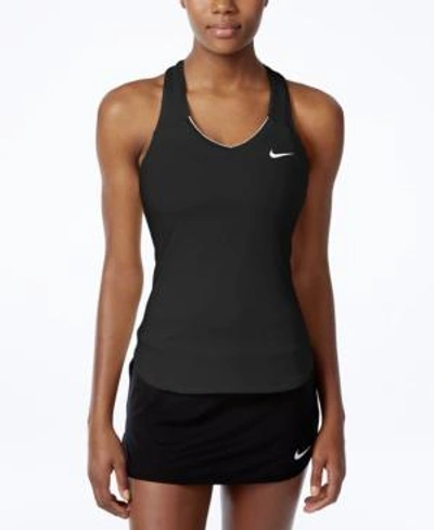 Shop Nike Court Racerback Dri-fit Tennis Tank Top In Black