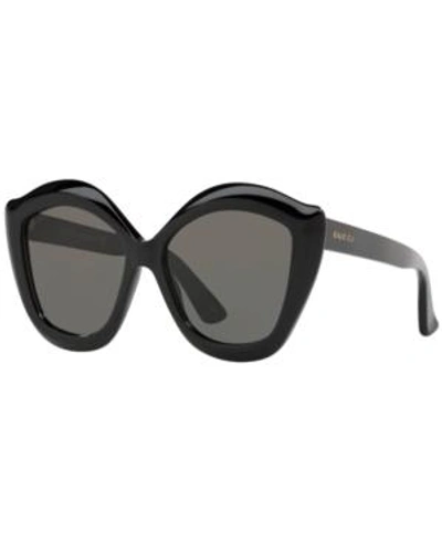 Shop Gucci Sunglasses, Gg0117s In Black/silver