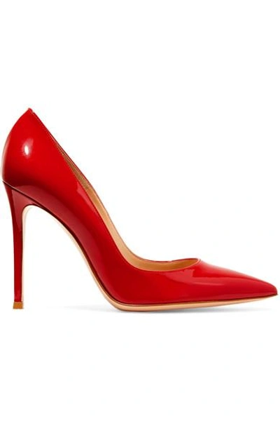 Shop Gianvito Rossi 105 Patent-leather Pumps In Red