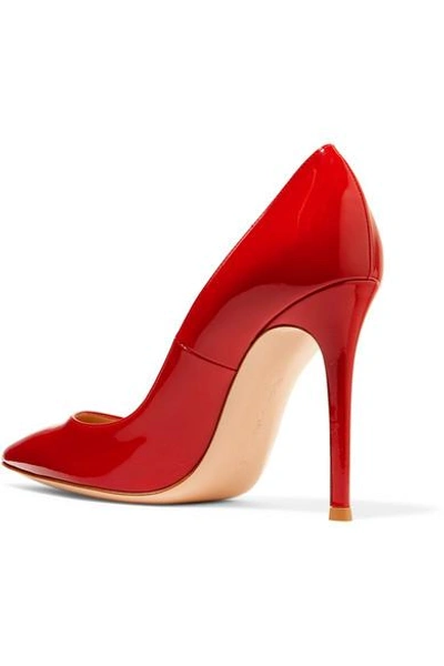 Shop Gianvito Rossi 105 Patent-leather Pumps In Red