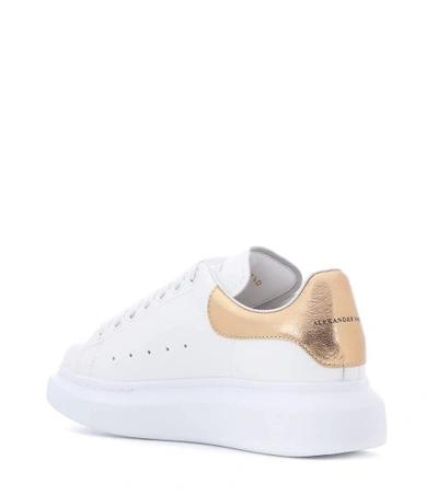 Shop Alexander Mcqueen Leather Platform Sneakers In White