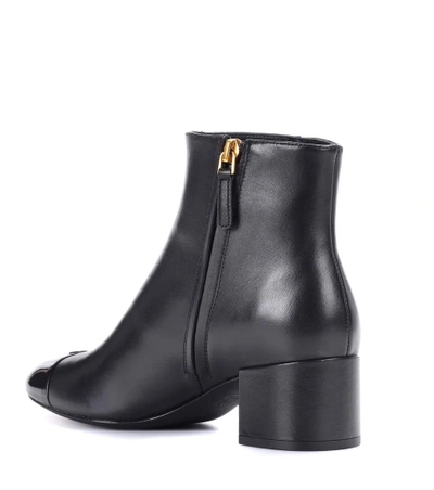 Shop Tory Burch Shelby Leather Ankle Boots In Black