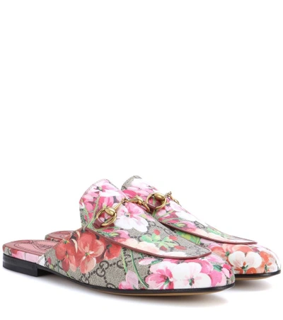 Shop Gucci Princetown Gg Blooms Slippers In Multicoloured