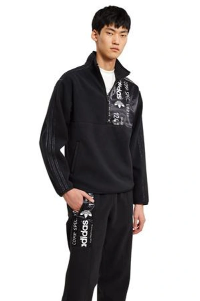 Shop Adidas Originals By Alexander Wang Opening Ceremony Polar Half-zip Pullover In Black