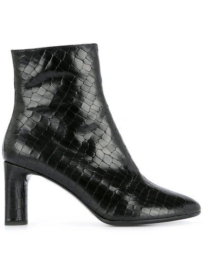 Shop Robert Clergerie Embossed Print Ankle Boots
