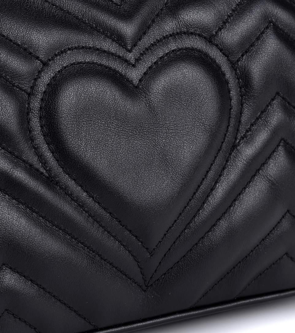 Gucci Mini Gg Marmont 2.0 Matelasse Leather Shoulder Bag - Black In Black ,neutral | ModeSens
