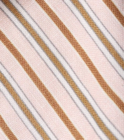 Shop Zimmermann Striped Linen Top In Pink