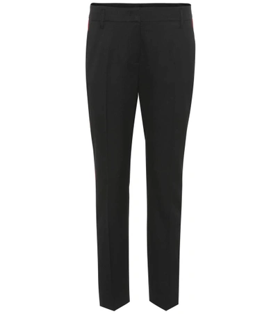 Shop Dorothee Schumacher Cool Ambition Striped Trousers In Black