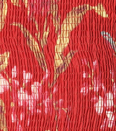 Shop Zimmermann Corsair Linen And Cotton Minidress In Red