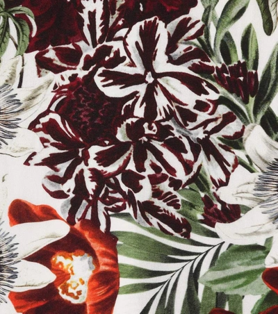 Shop Erdem Mirela Floral-printed Silk Dress In Multicoloured
