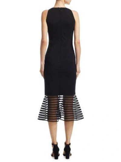 Shop Akris Punto Tulle Fit-&-flare Dress In Black