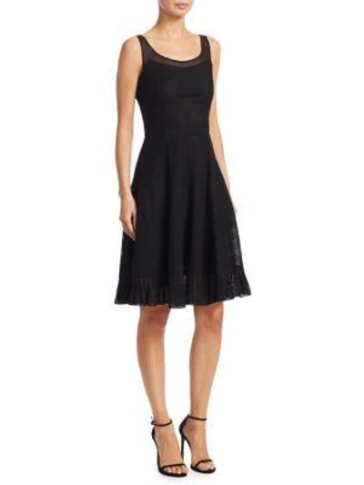 Shop Akris Punto Mesh A-line Dress In Black