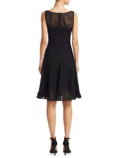 Shop Akris Punto Mesh A-line Dress In Black
