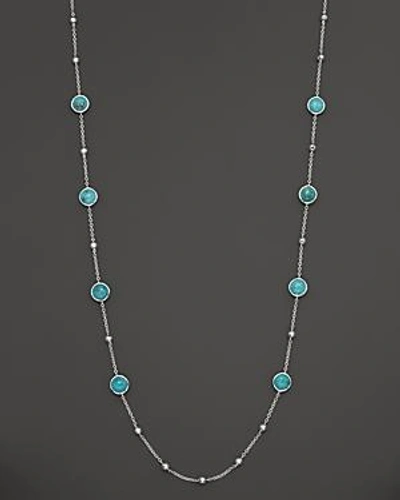 Shop Ippolita Sterling Silver Rock Candy Mini Lollipop And Ball Necklace In Turquoise, 37