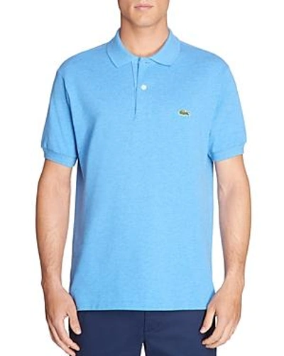 Shop Lacoste Classic Cotton Pique Regular Fit Polo Shirt In Blue Lagoon