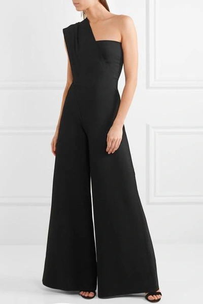 Shop Stella Mccartney One-shoulder Stretch-knit Jumpsuit