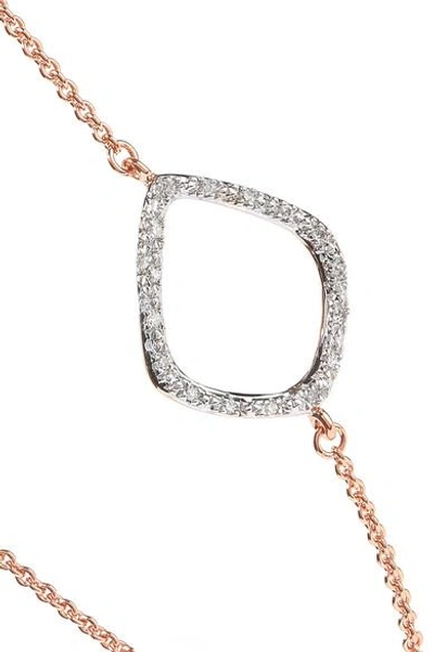Shop Monica Vinader Riva Kite Rose Gold Vermeil Diamond Bracelet