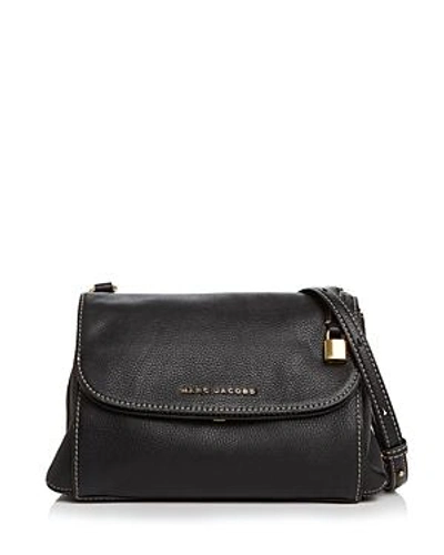 Shop Marc Jacobs The Boho Grind Leather Crossbody In Black/gold