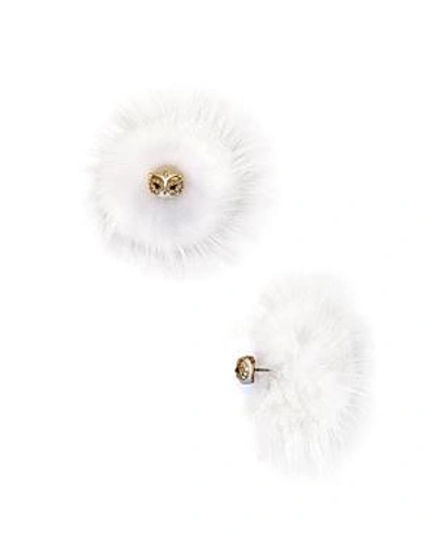 Shop Kate Spade New York Owl Reversible Earrings In White Multi