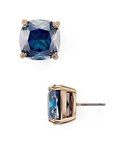 Shop Kate Spade New York Small Square Stud Earrings In Navy