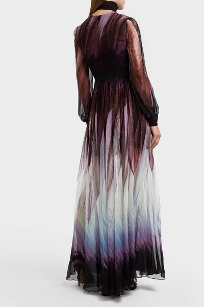 Shop Elie Saab Printed Silk-blend Georgette Gown