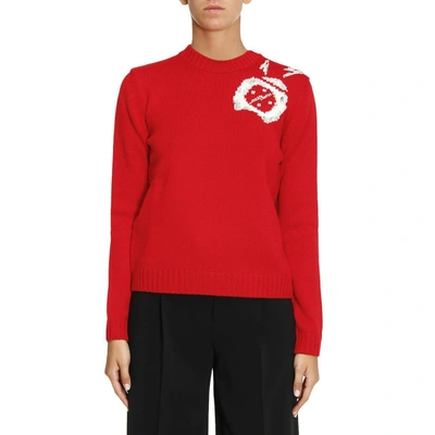 Shop Miu Miu Sweater Sweater Women  In Red
