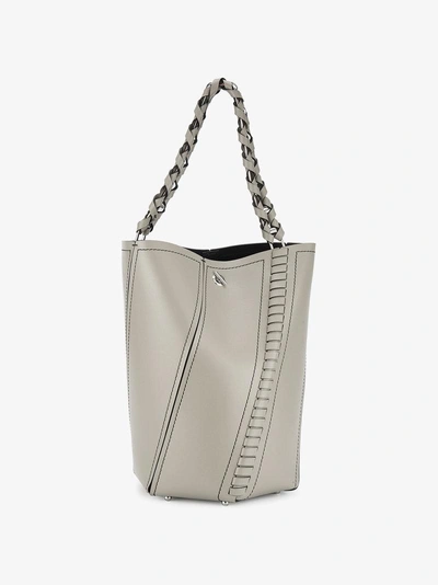 Shop Proenza Schouler Taupe Hex Medium Leather Bucket Bag In Nude&neutrals