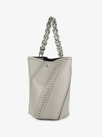 Shop Proenza Schouler Taupe Hex Medium Leather Bucket Bag In Nude&neutrals