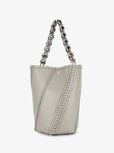 Shop Proenza Schouler Taupe Hex Medium Leather Bucket Bag In Nude&neutrals