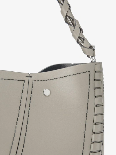 Shop Proenza Schouler Taupe Hex Medium Leather Bucket Bag In Nude&neutrals