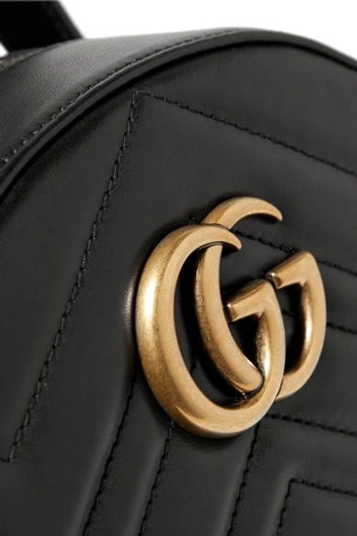 Shop Gucci Gg Marmont Quilted Leather Backpack In Black