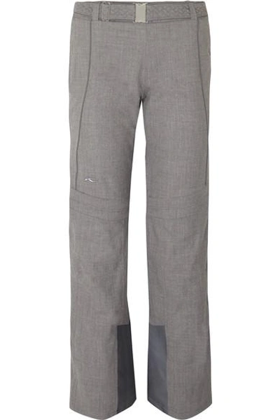 Shop Kjus Naira Wool-blend Ski Pants In Gray