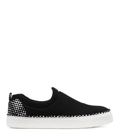 Shop Stuart Weitzman The Recovery Sneaker In Black Woven Fabric