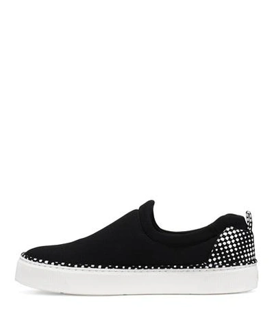 Shop Stuart Weitzman The Recovery Sneaker In Black Woven Fabric