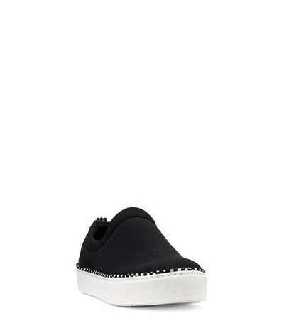 Shop Stuart Weitzman The Recovery Sneaker In Black Woven Fabric