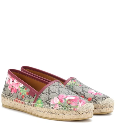 Gucci Gg Blooms Supreme Espadrille Flats In Pink | ModeSens