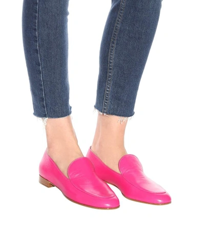 Shop Gianvito Rossi Exclusive To Mytheresa.com - Leather Loafers In Pink