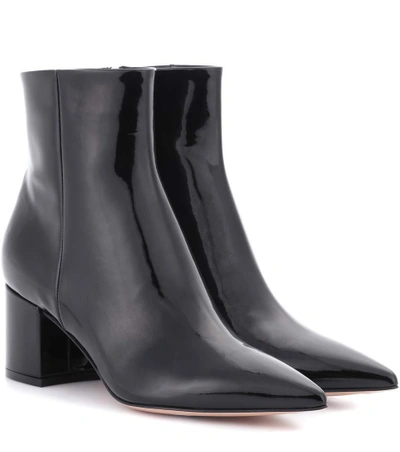 Shop Gianvito Rossi Exclusive To Mytheresa.com - Piper Patent Leather Ankle Boots In Black