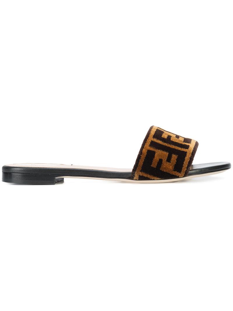 fendi slides velvet