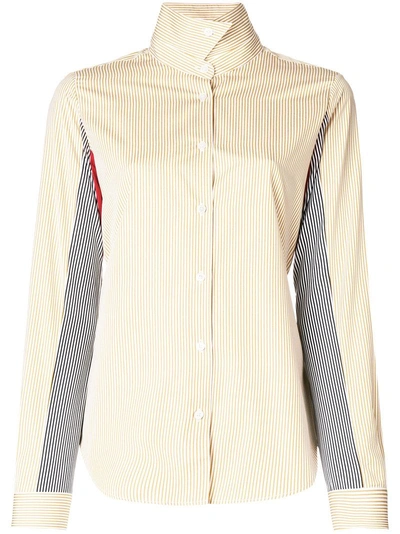 Shop Aalto Stripe Colour-block Fitted Shirt