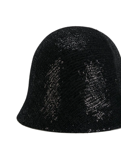 Shop Maison Michel Jin Sequin Embellished Cloche Hat