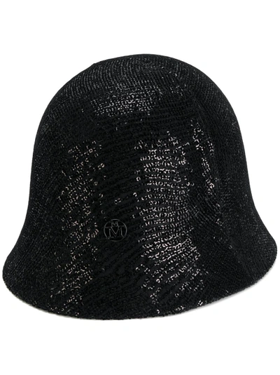 Shop Maison Michel Jin Sequin Embellished Cloche Hat