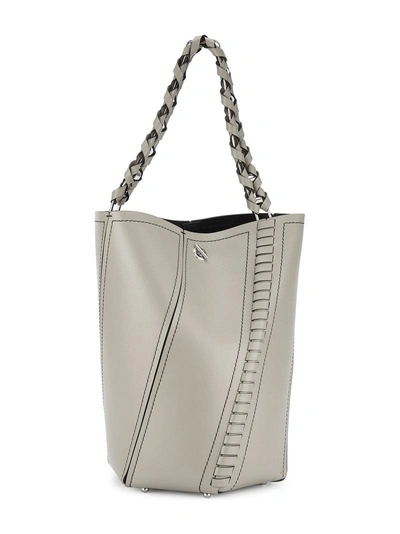 Shop Proenza Schouler Taupe Hex Medium Leather Bucket Bag